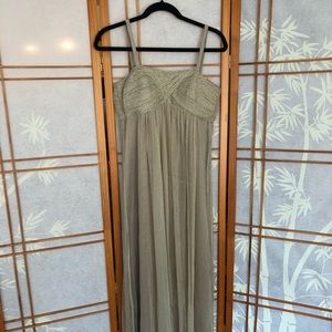 Shimmery gold floor-length dress